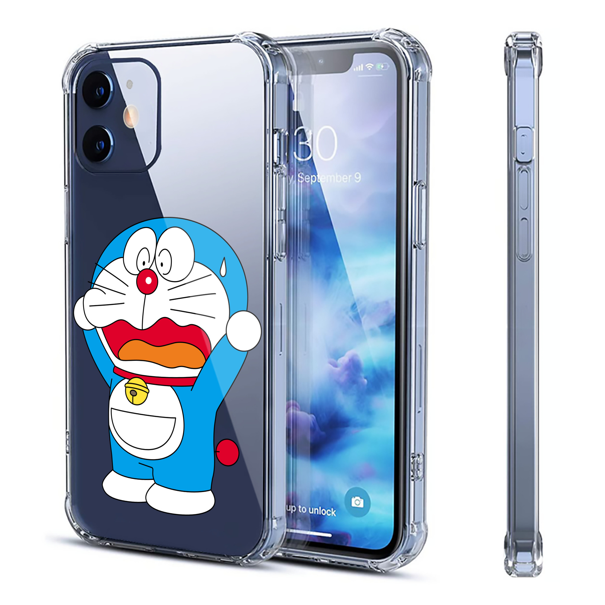 （画像用） ドラえもん Doraemon 【iPhone 12シリーズ対応】透明スマホケース（クリアソフトケース）